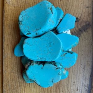 Synthetic turquoise belt buckle